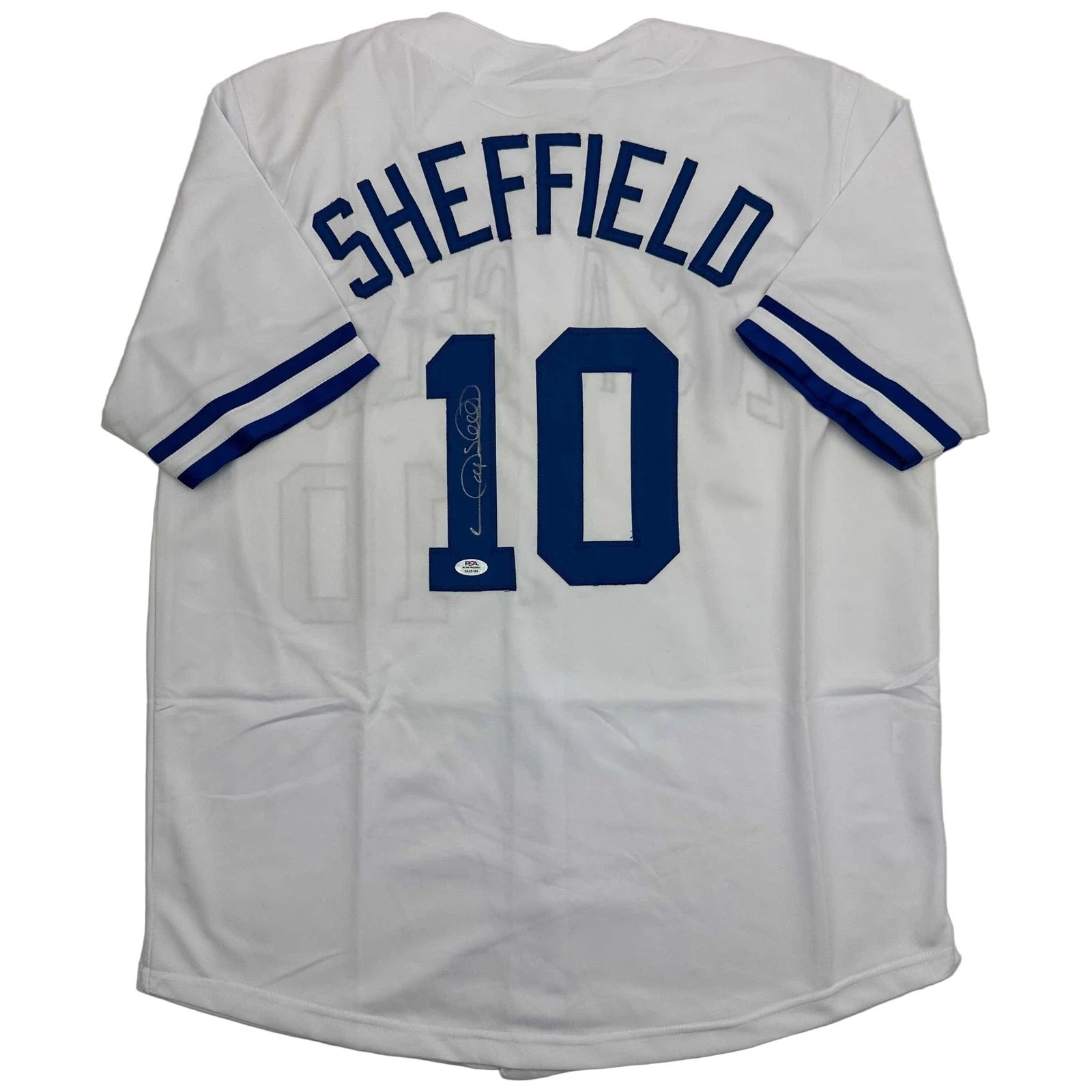 Autographed/Signed Gary Sheffield Los Angeles White Jersey PSA/DNA COA