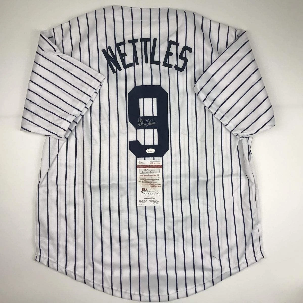 Autographed/Signed GRAIG NETTLES New York Pinstripe Jersey JSA COA Auto
