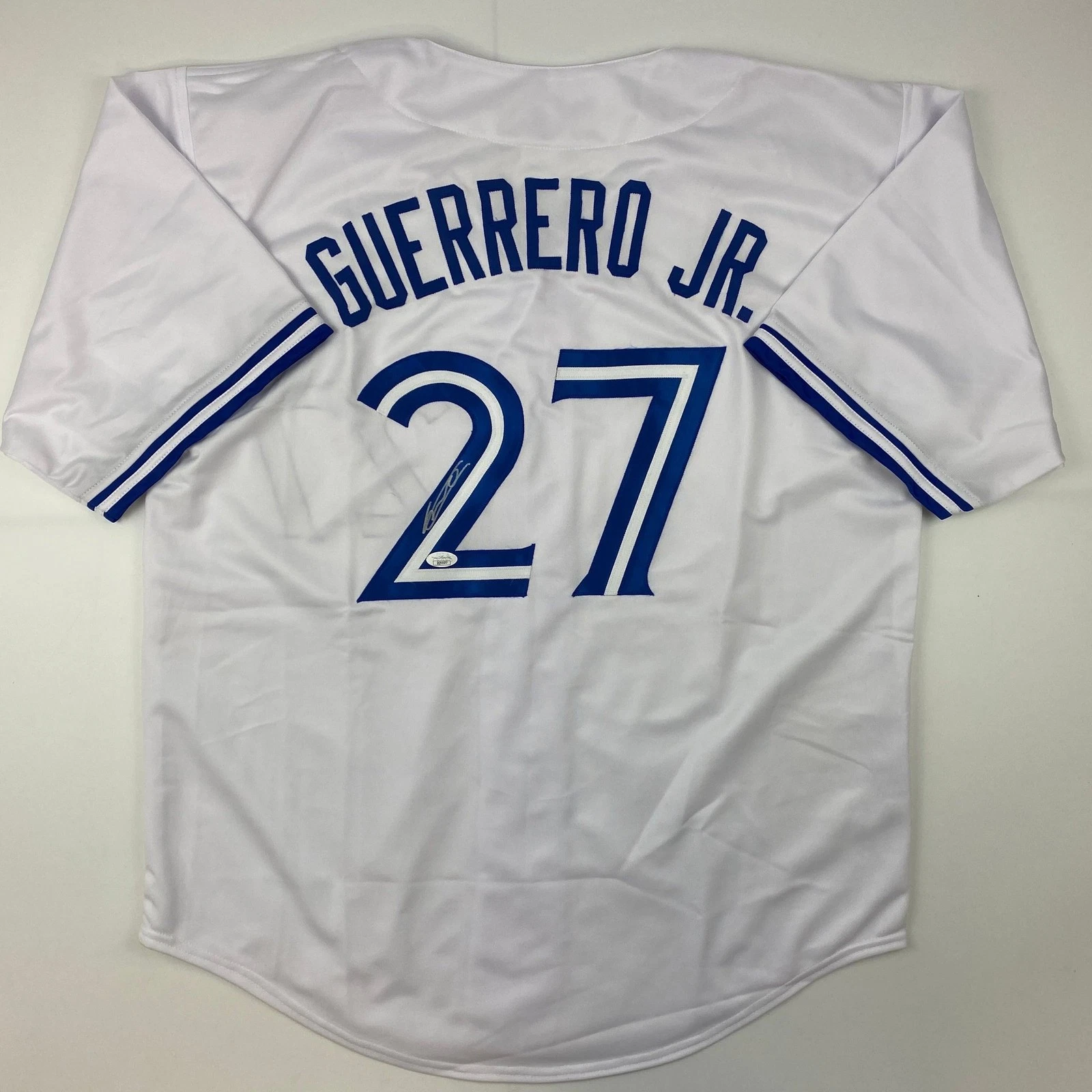 Autographed/Signed Vladimir Vlad Guerrero Jr. Toronto White Jersey JSA COA