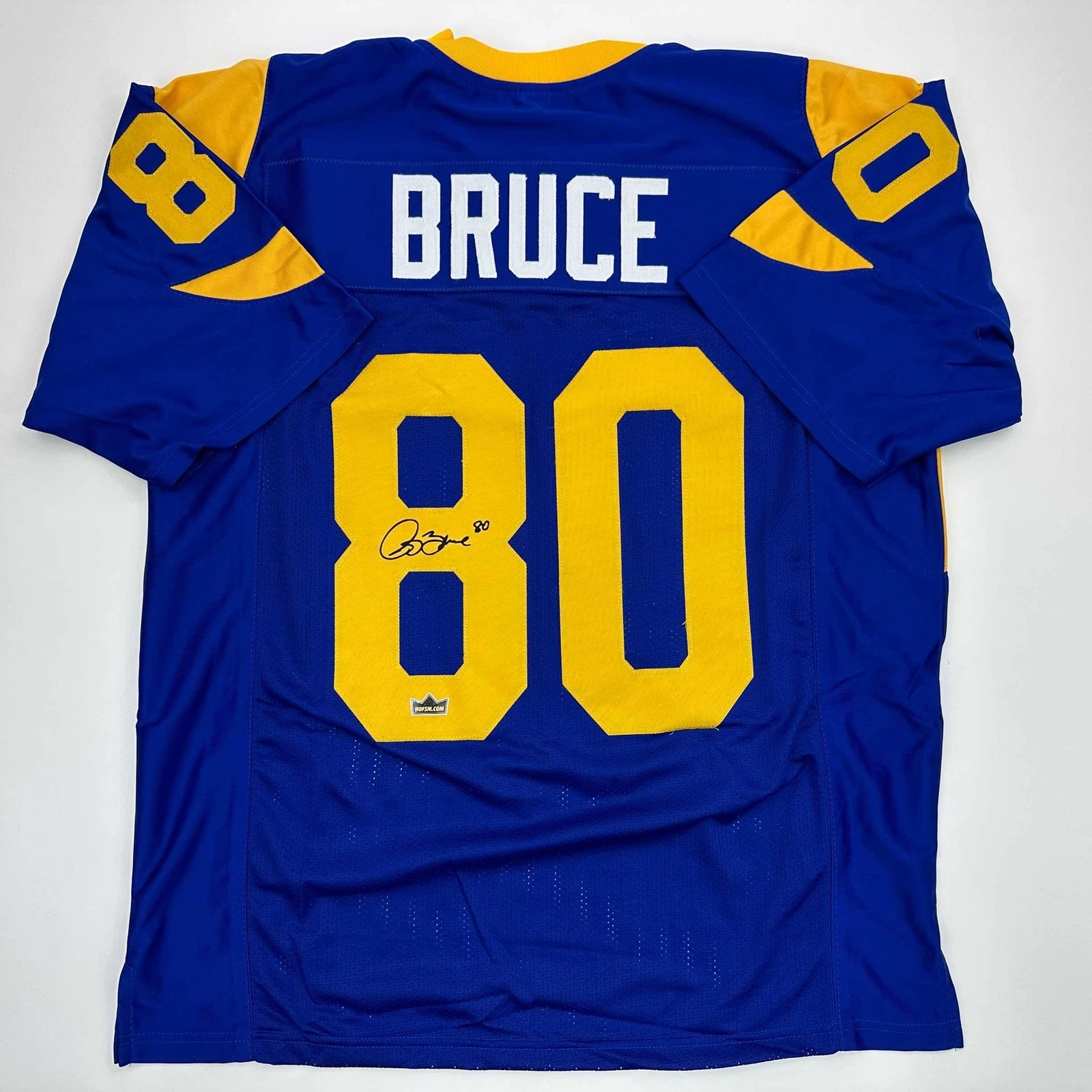 Facsimile Autographed Isaac Bruce St. Louis Royal Blue Retro Jersey XL