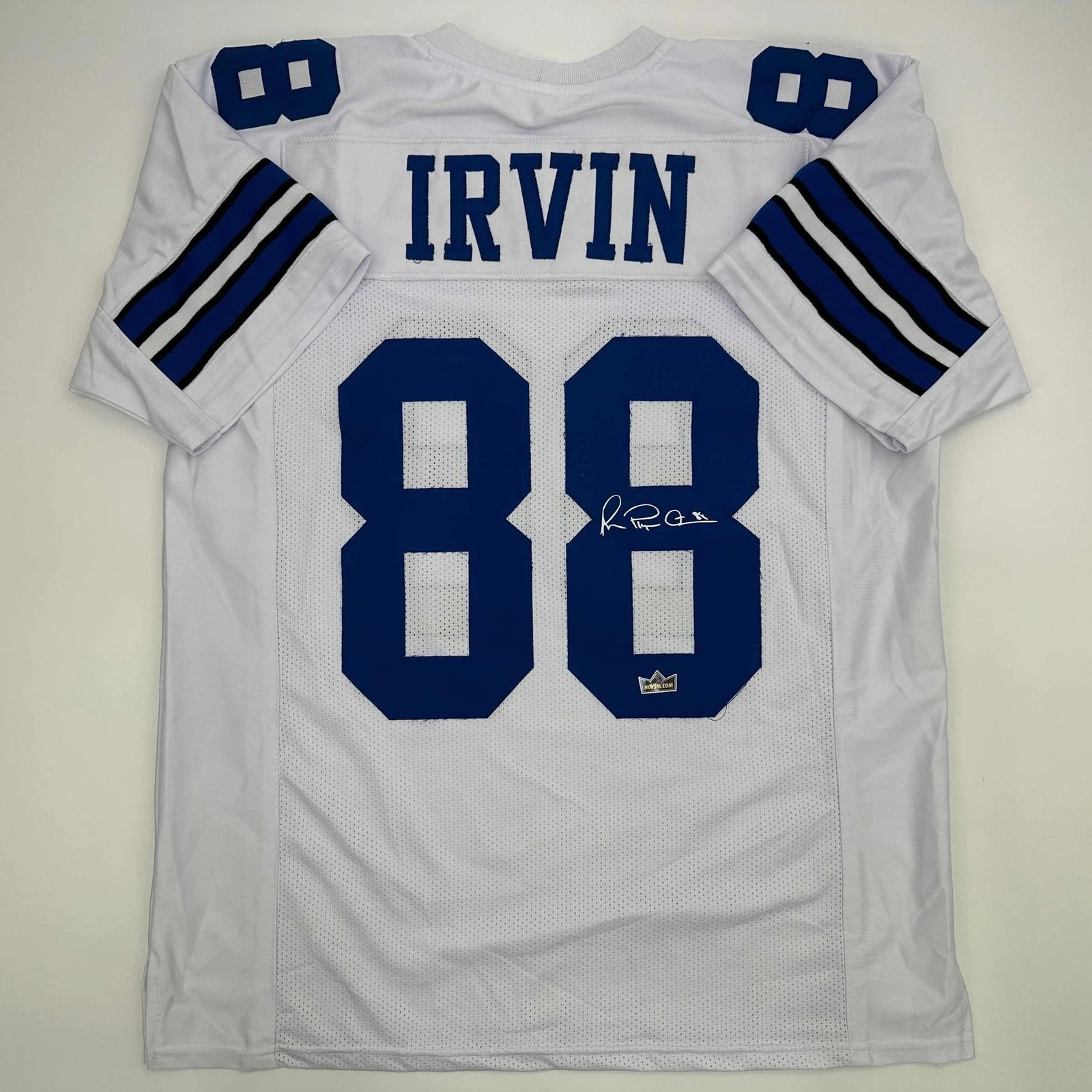 Facsimile Autographed Michael Irvin Dallas White Jersey Size Men's XL