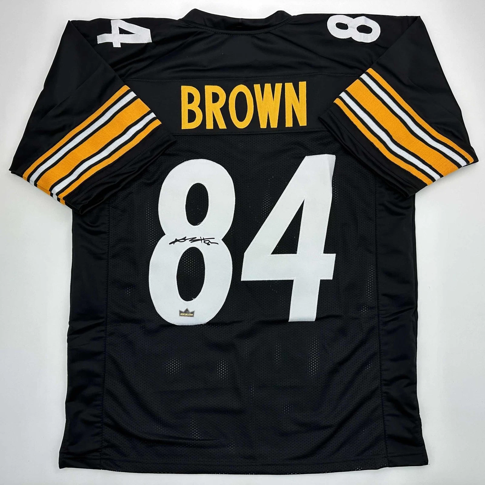 Facsimile Autographed Antonio Brown Pittsburgh Black Jersey Size Mens XL