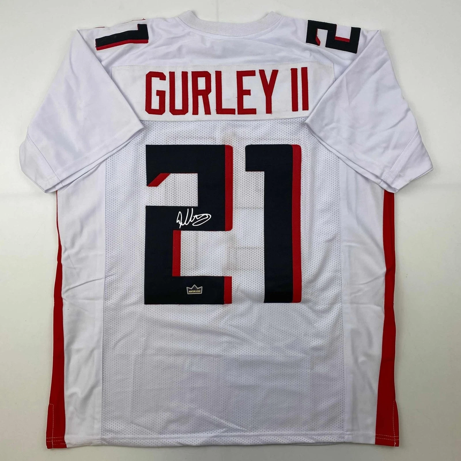 Facsimile Autographed Todd Gurley II Atlanta White Jersey Size Men's XL