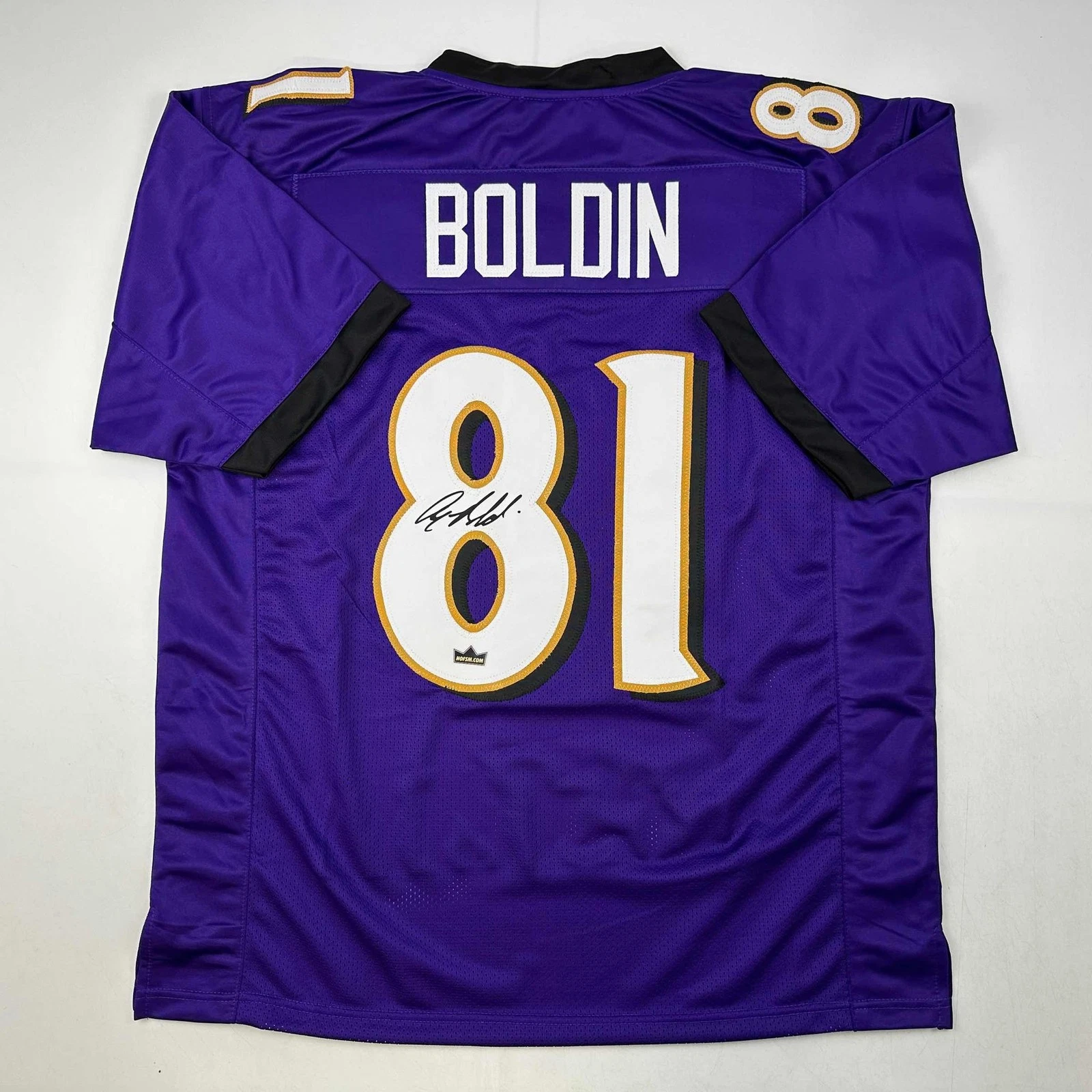 Facsimile Autographed Anquan Boldin Baltimore Purple Jersey Size Mens XL