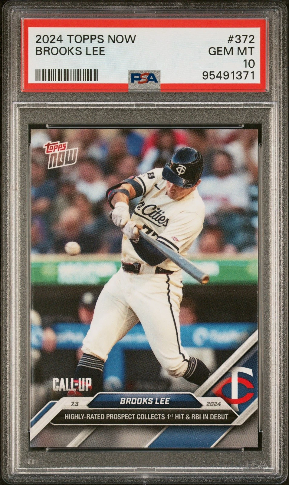 Graded 2024 Topps Now Brooks Lee #372 Rookie RC Card PSA 10 Gem Mint