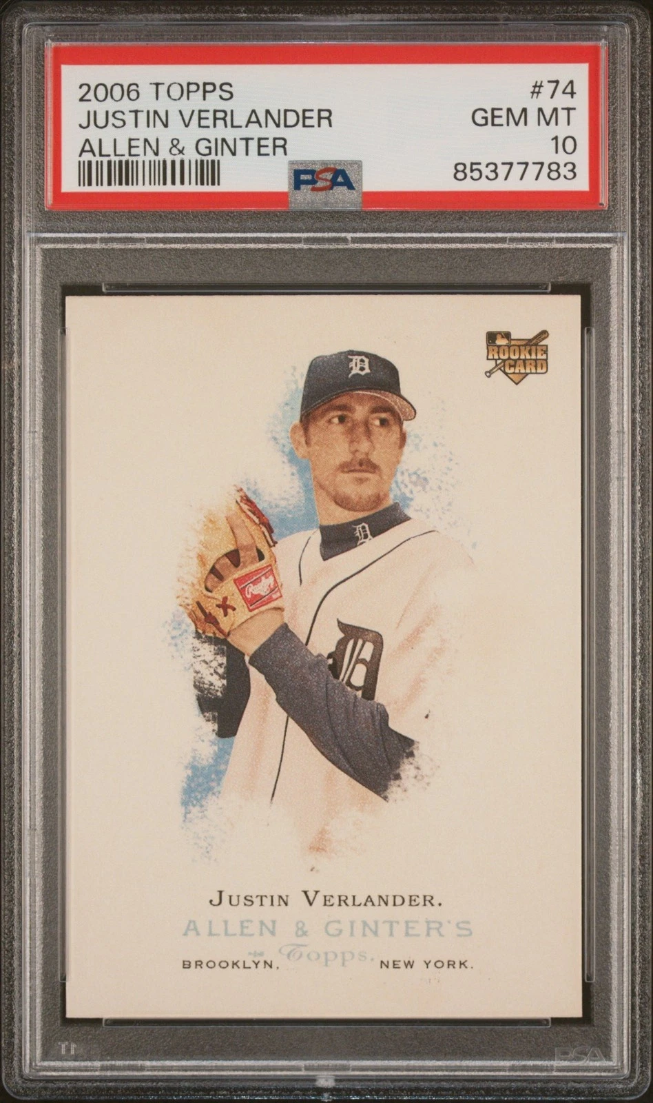 Graded 2006 Topps Allen & Ginter Justin Verlander #74 RC Card PSA 10