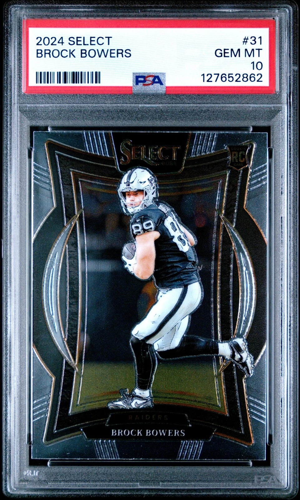 Graded 2024 Panini Select Brock Bowers #31 Rookie RC Card PSA 10 Gem Mint