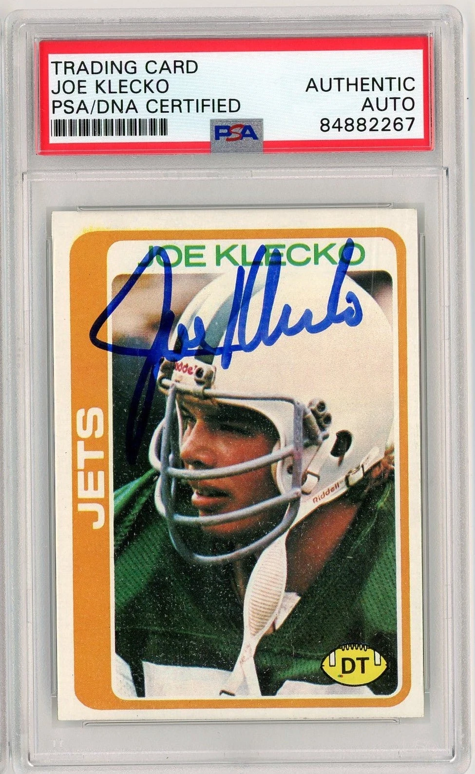 Graded 1978 Topps Joe Klecko #287 Rookie RC Card PSA Auth Auto Grade