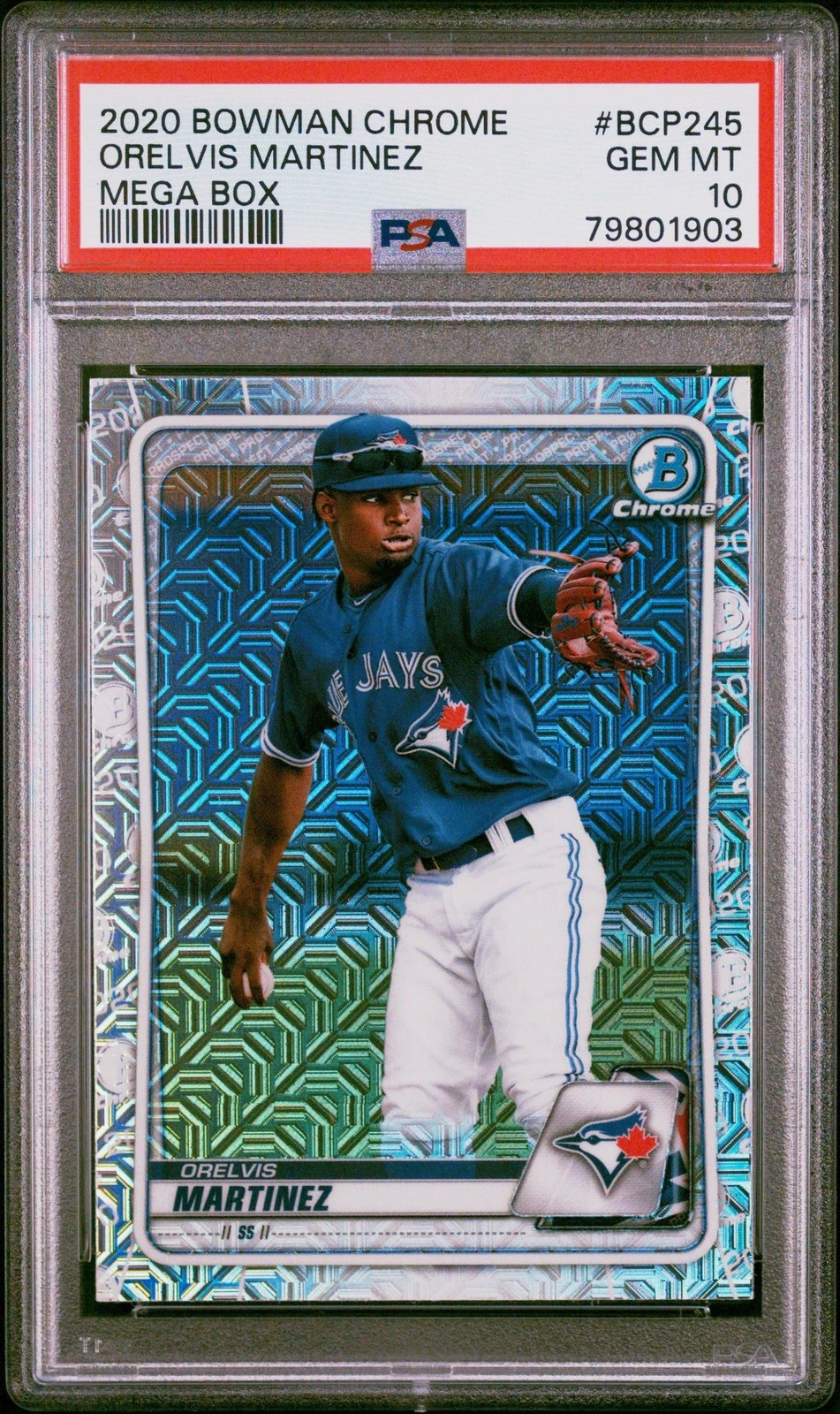 Graded 2020 Bowman Chrome Orelvis Martinez #BCP245 M/B RC Card PSA 10