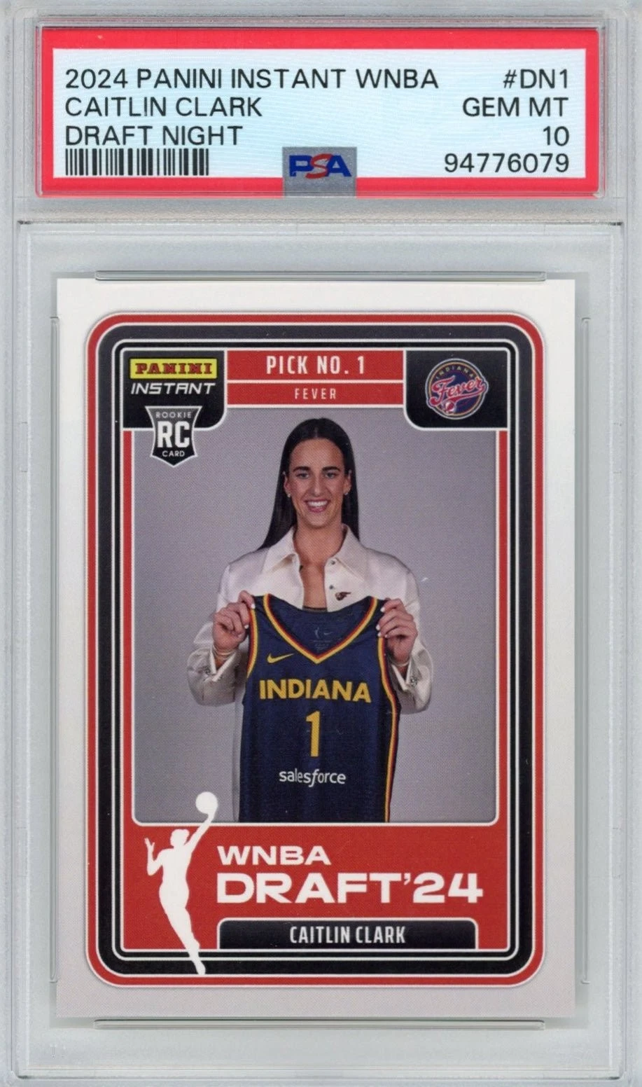 Graded 2024 Panini Instant WNBA Caitlin Clark #DN1 RC Card PSA 10