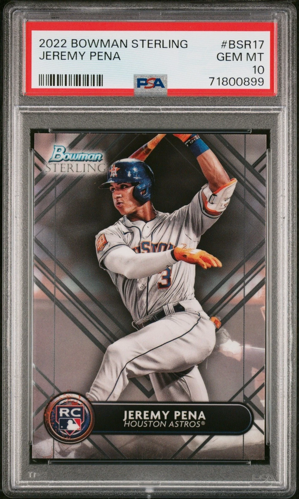 Graded 2022 Topps Bowman Sterling Jeremy Pena #BSR17 Rookie Card PSA 10