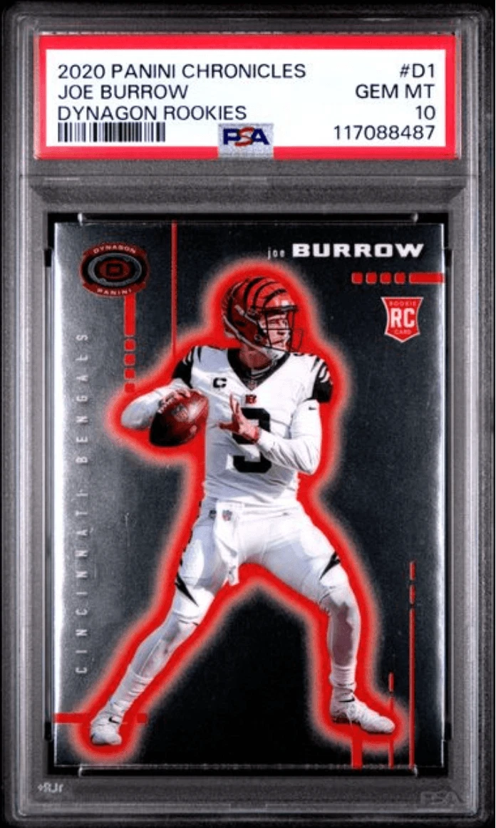 Graded 2020 Panini Chronicles Joe Burrow #D1 Dynagon RCs RC Card PSA 10