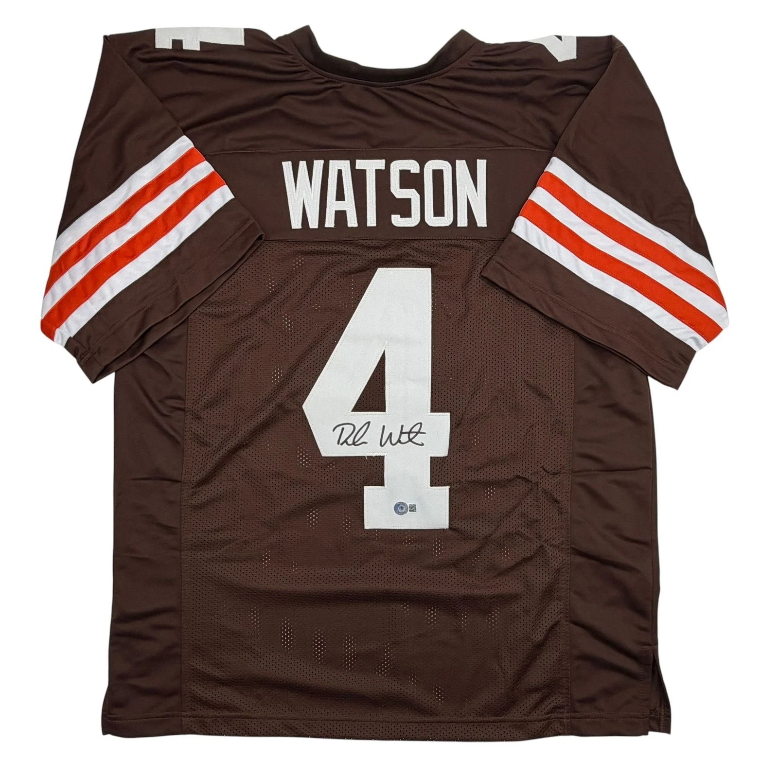 Autographed/Signed Deshaun Watson Cleveland Brown Jersey Beckett BAS COA