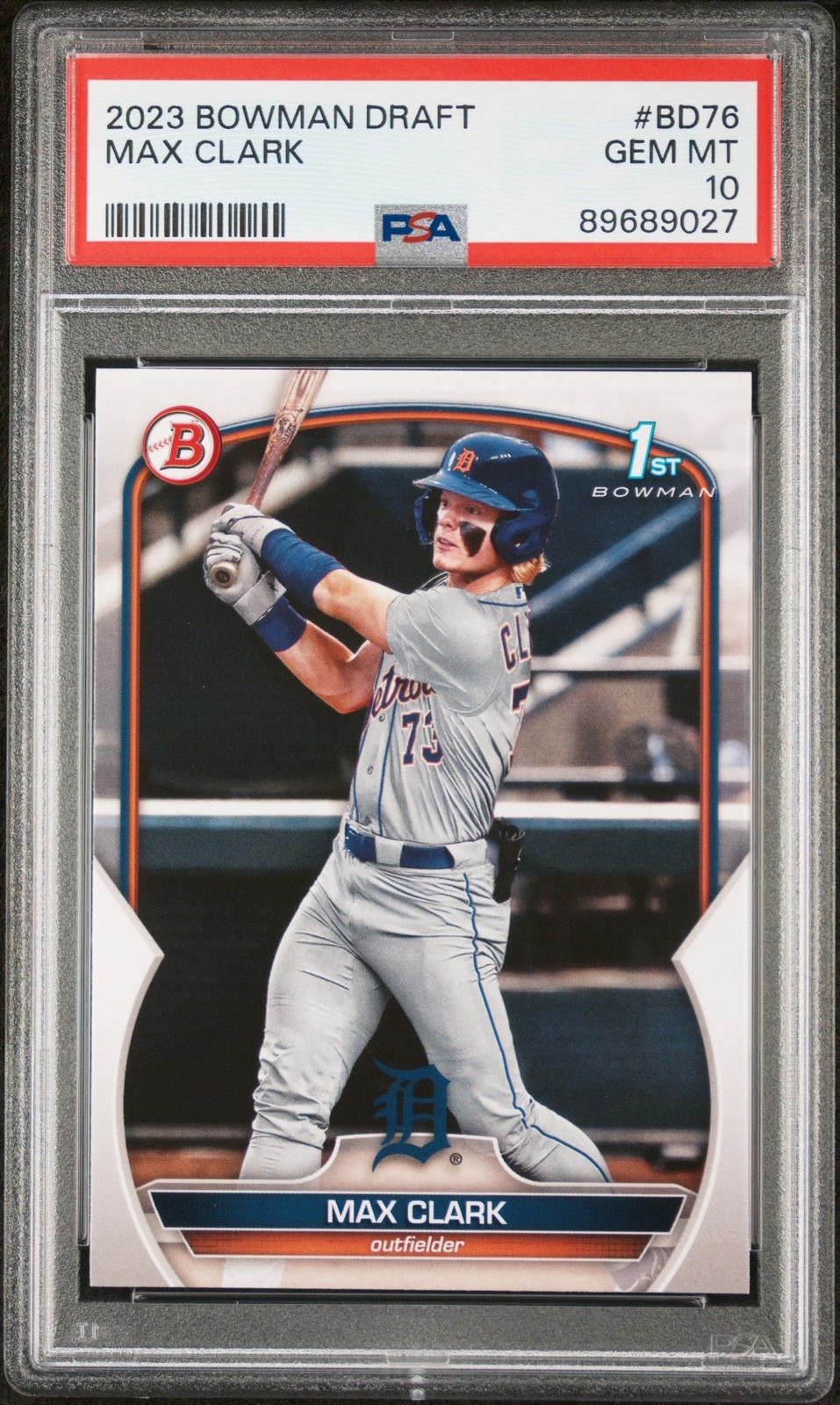 Graded 2023 Topps Bowman Draft Max Clark #BD76 Rookie RC Card PSA 10