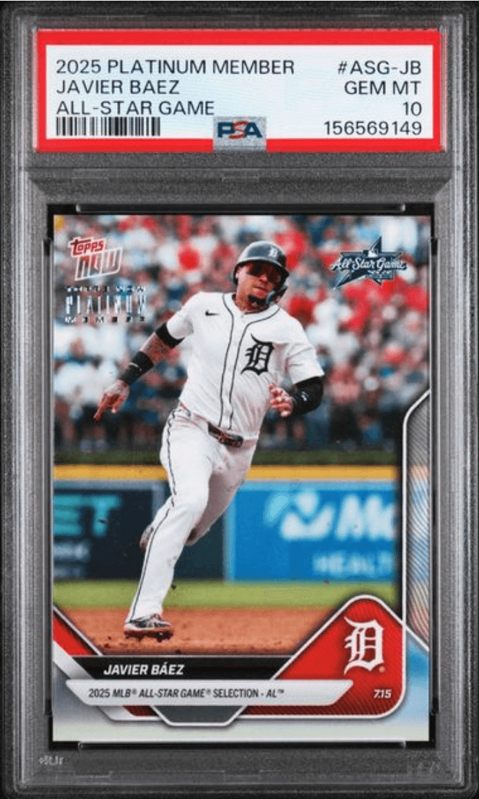 Graded 2025 Platinum Member Javier Baez #ASGJB Baseball Card PSA 10