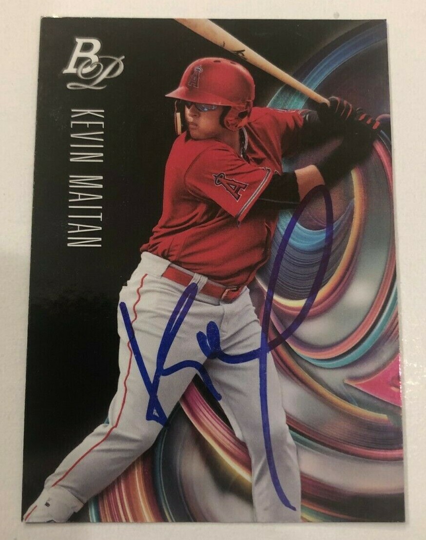 KEVIN MAITAN SIGNED 2018 BOWMAN PLATINUM PROSPECT ROOKIE CARD AUTO