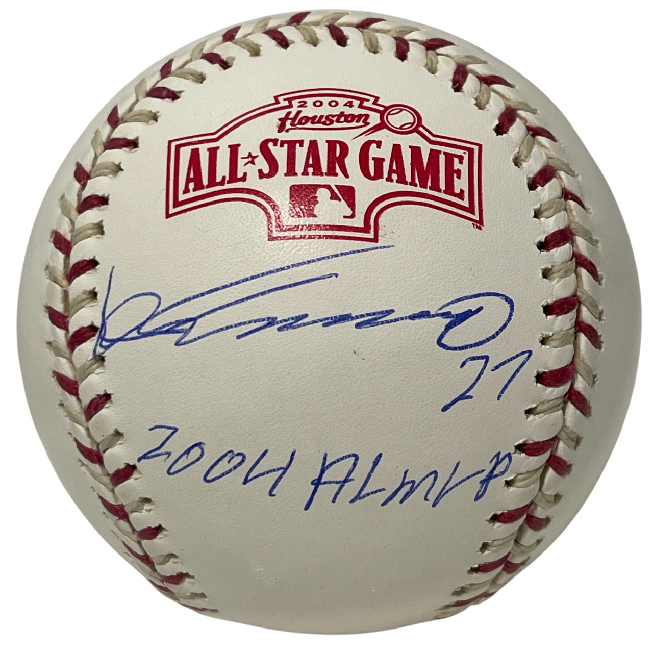 Vladimir Guerrero Sr Signed 2004 All Star ROMLB Baseball w/ 04 AL MVP PSA COA