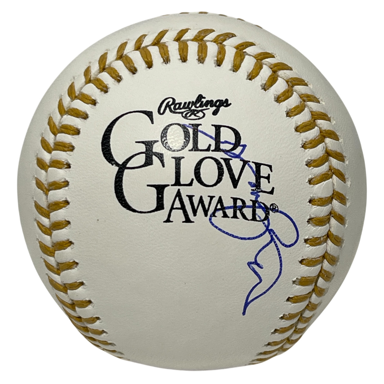 Gary Pettis Signed Rawlings Gold Glove Baseball LSCM COA California Angels