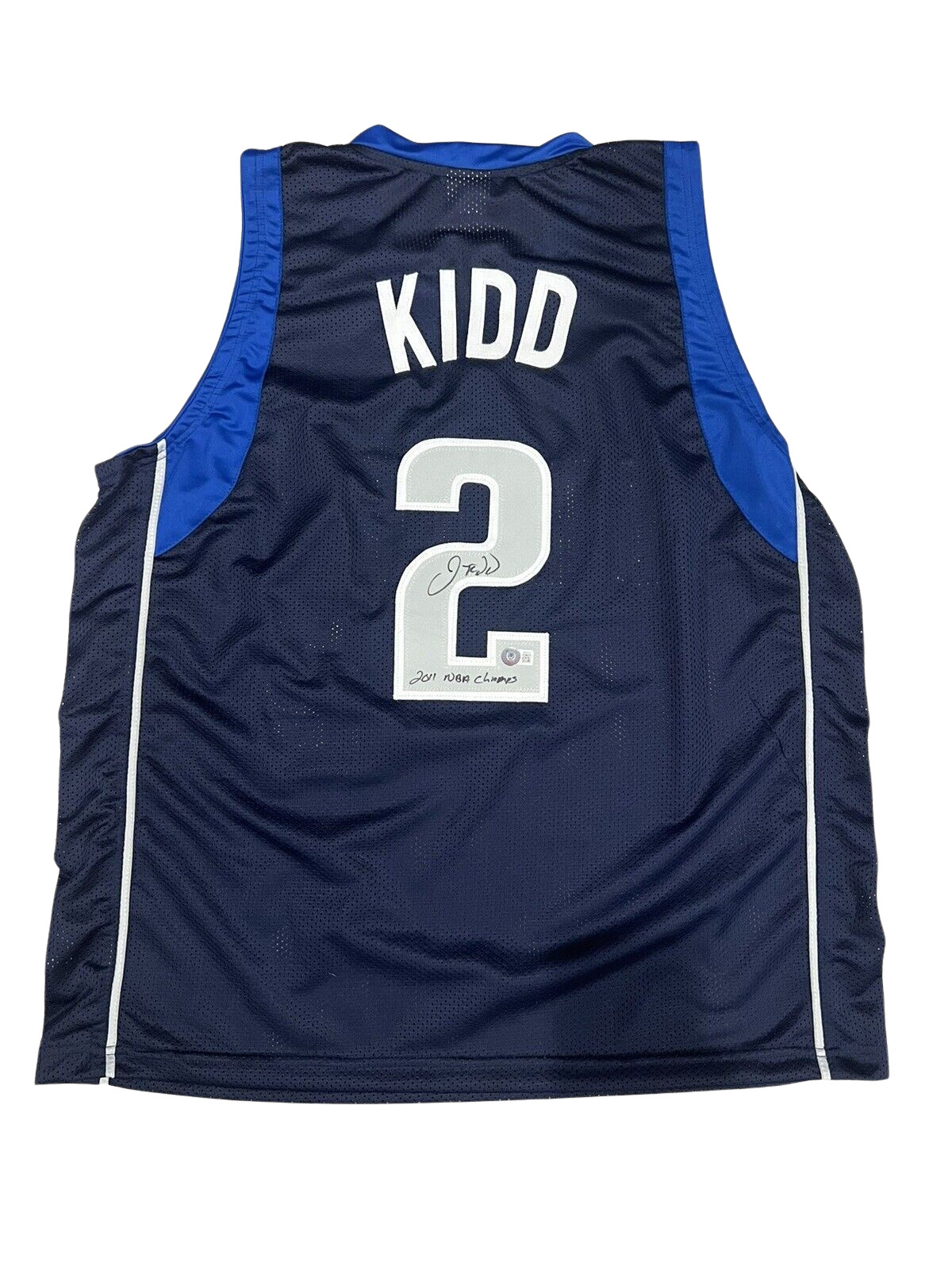 Jason Kidd Signed Mavericks Custom Jersey w/ 2011 NBA Champs Beckett BAS COA