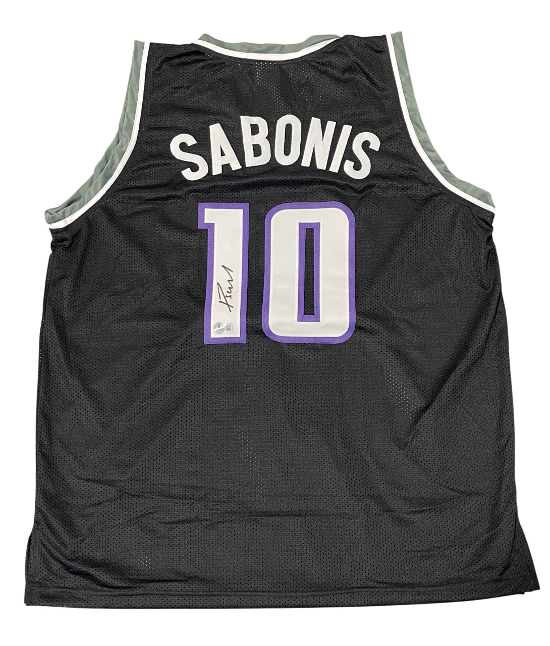 Domantas Sabonis Signed Sacramento Kings Custom Jersey Beckett Witness BAS COA