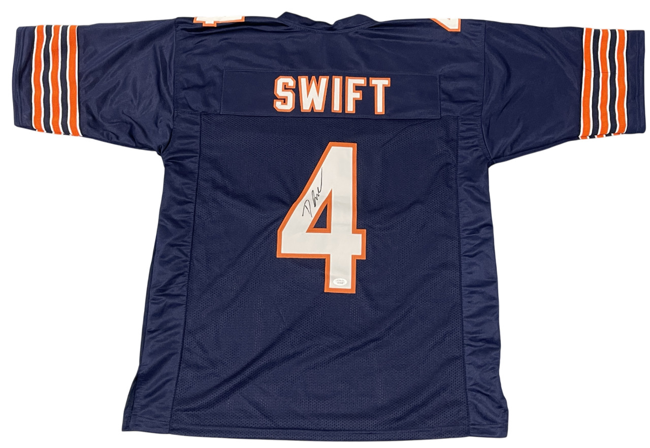 D'Andre Swift Signed Autographed Chicago Bears Custom Jersey JSA WIT COA