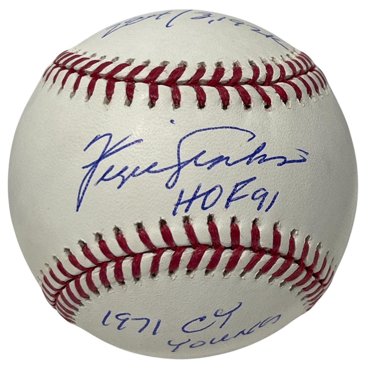 Fergie Jenkins Signed ROMLB Baseball w/ 4 Ins Beckett Witness BAS COA Cubs