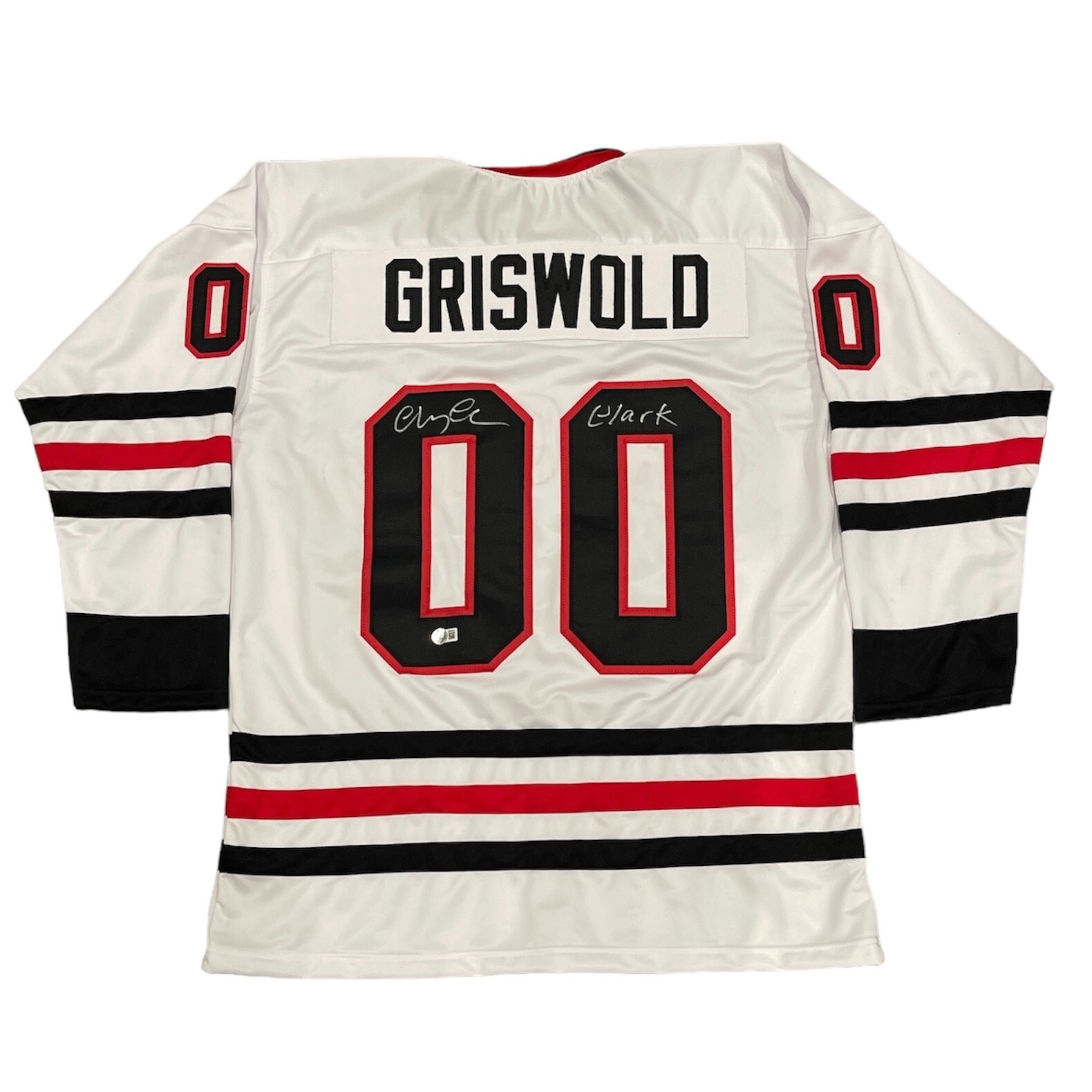 Chevy Chase Signed Custom Chicago Griswold Jersey w/ Clark Beckett Wit BAS COA
