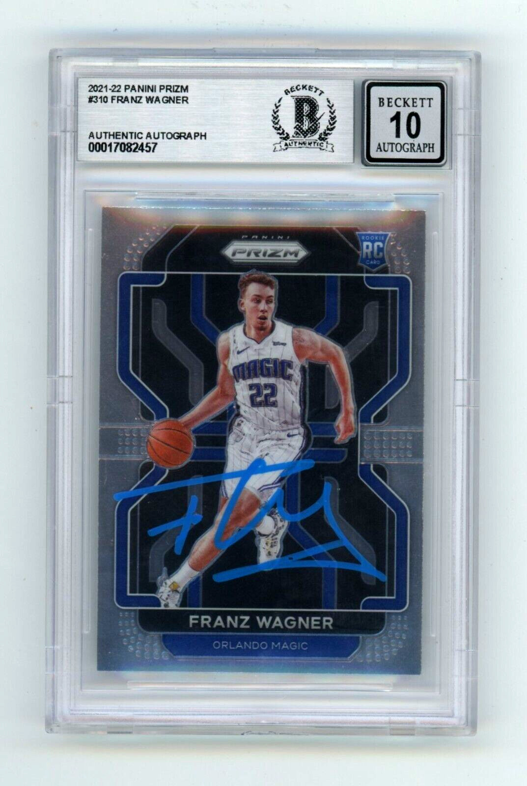 Franz Wagner 2021-22 Panini Prizm #310 Rookie RC Signed Beckett BAS BGS 10 Auto