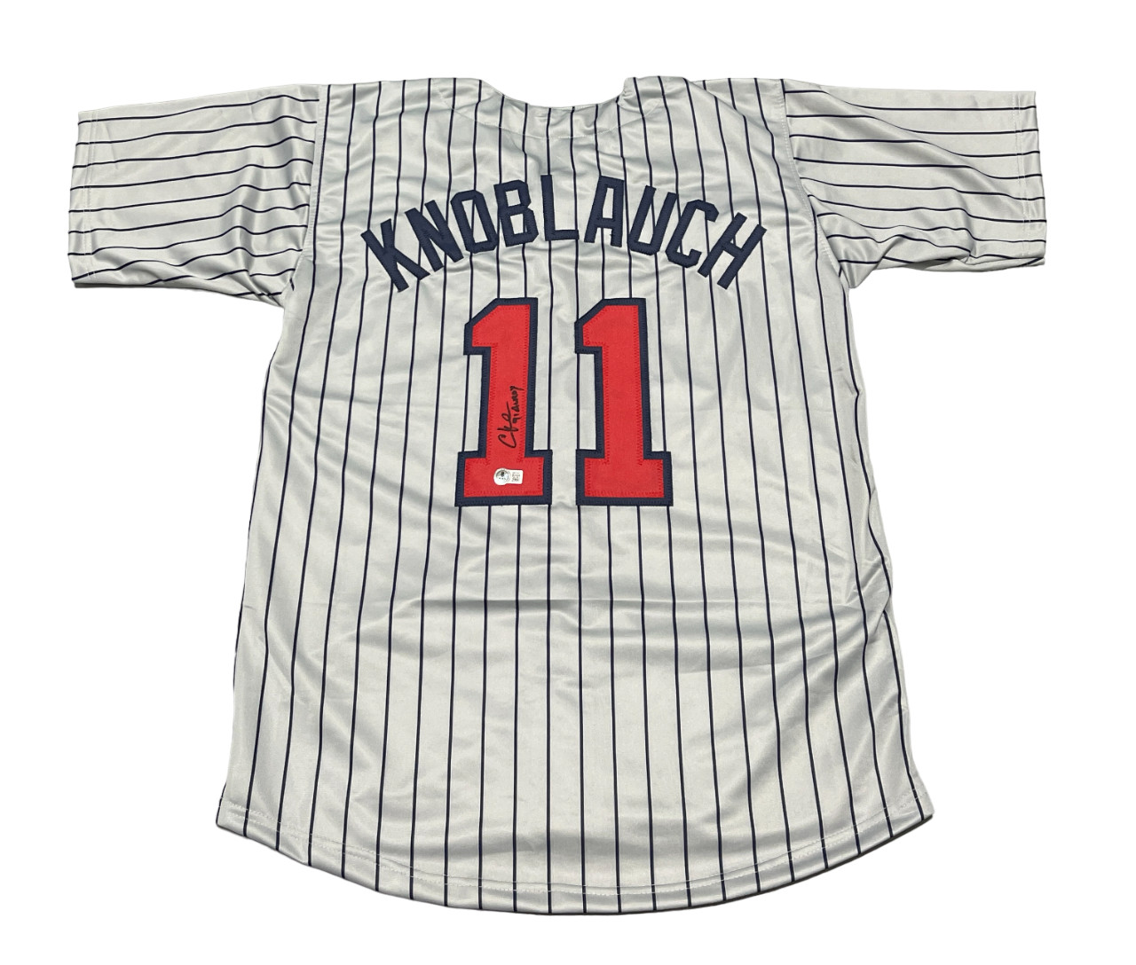 Chuck Knoblauch Signed Minnesota Custom Jersey w/ 91 AL ROY Beckett W BAS COA