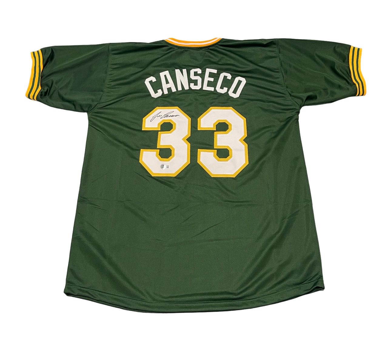 Jose Canseco Signed Oakland Athletics Custom Jersey Beckett Witness BAS COA