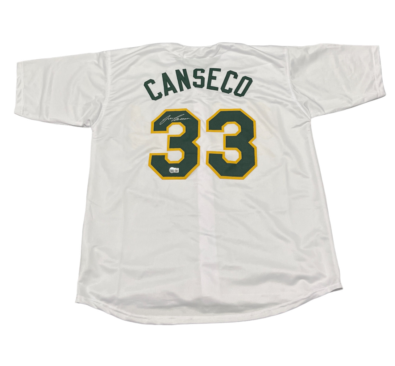 Jose Canseco Signed Oakland Athletics Custom Jersey Beckett Witness BAS COA