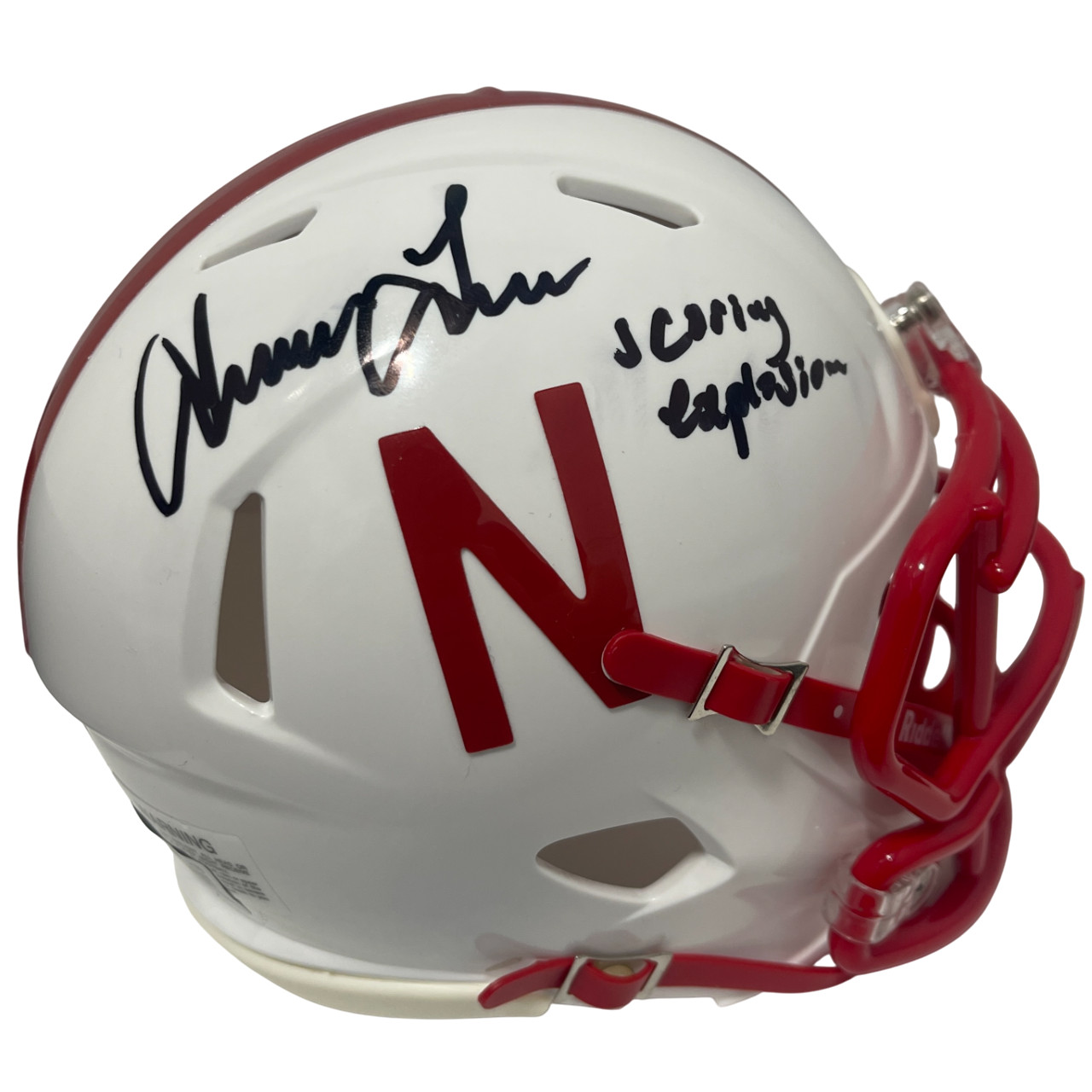 Irving Fryar Signed Nebraska Mini Helmet w/Scoring Explosion Beckett W BAS COA