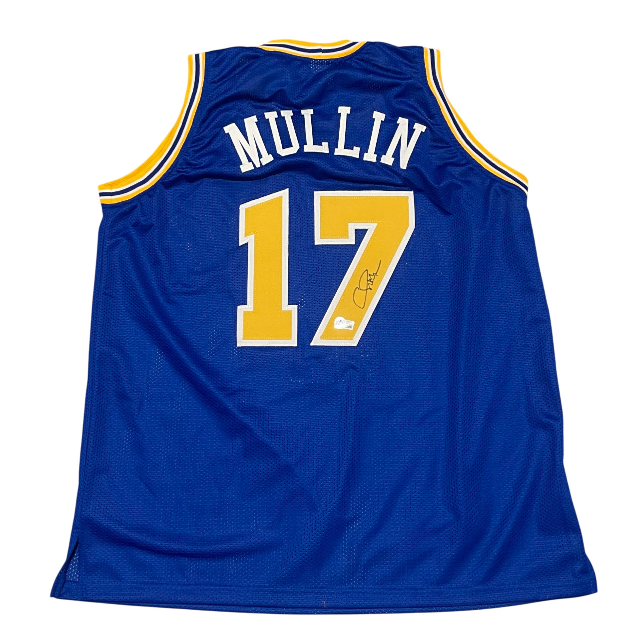 Chris Mullin Signed Golden State Warriors Custom Jersey Beckett W BAS COA