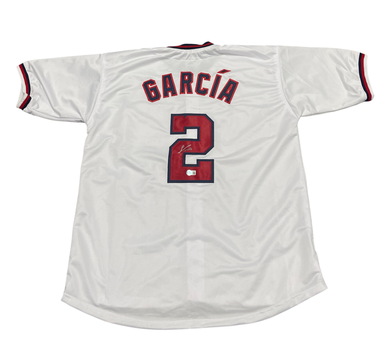 Luis Garcia Signed Washington Nationals Custom Jersey Beckett BAS COA