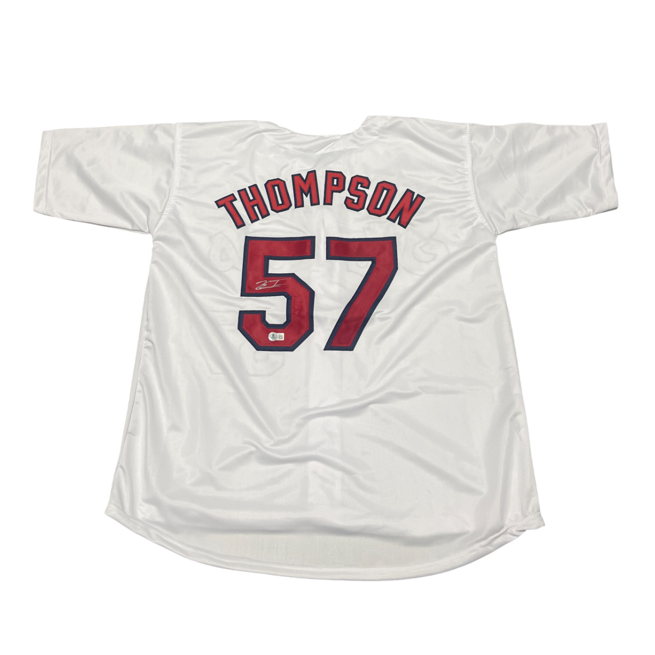 Zach Thompson Signed St Louis Cardinals Custom Jersey Beckett BAS COA