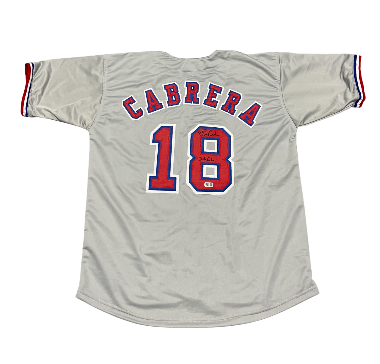 Orlando Cabrera Signed Expos Custom Jersey w/ 2 GG Beckett BAS COA