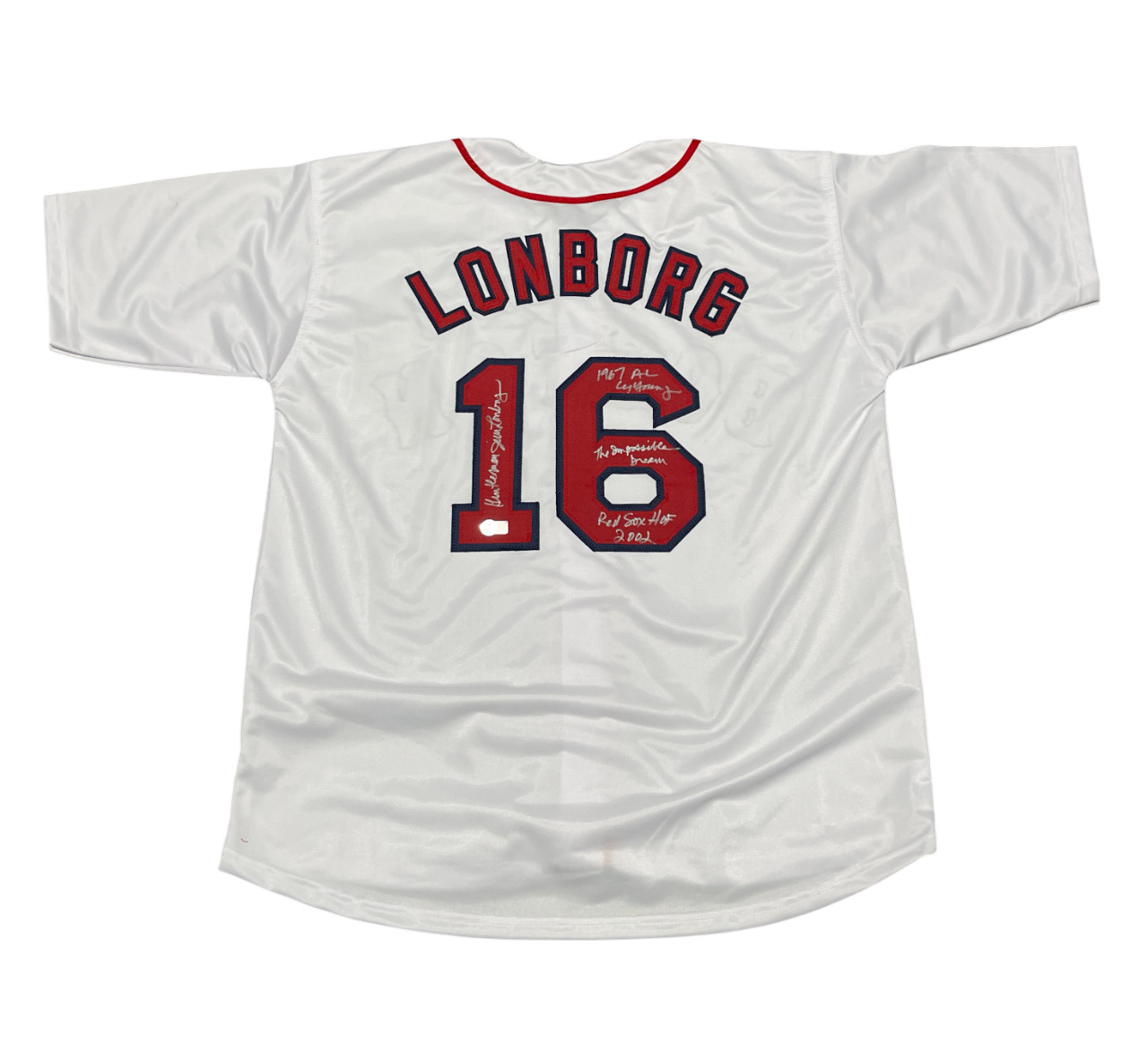 Jim Lonborg Signed Boston Red Sox Custom Jersey w 4 Insc Beckett Witness BAS COA
