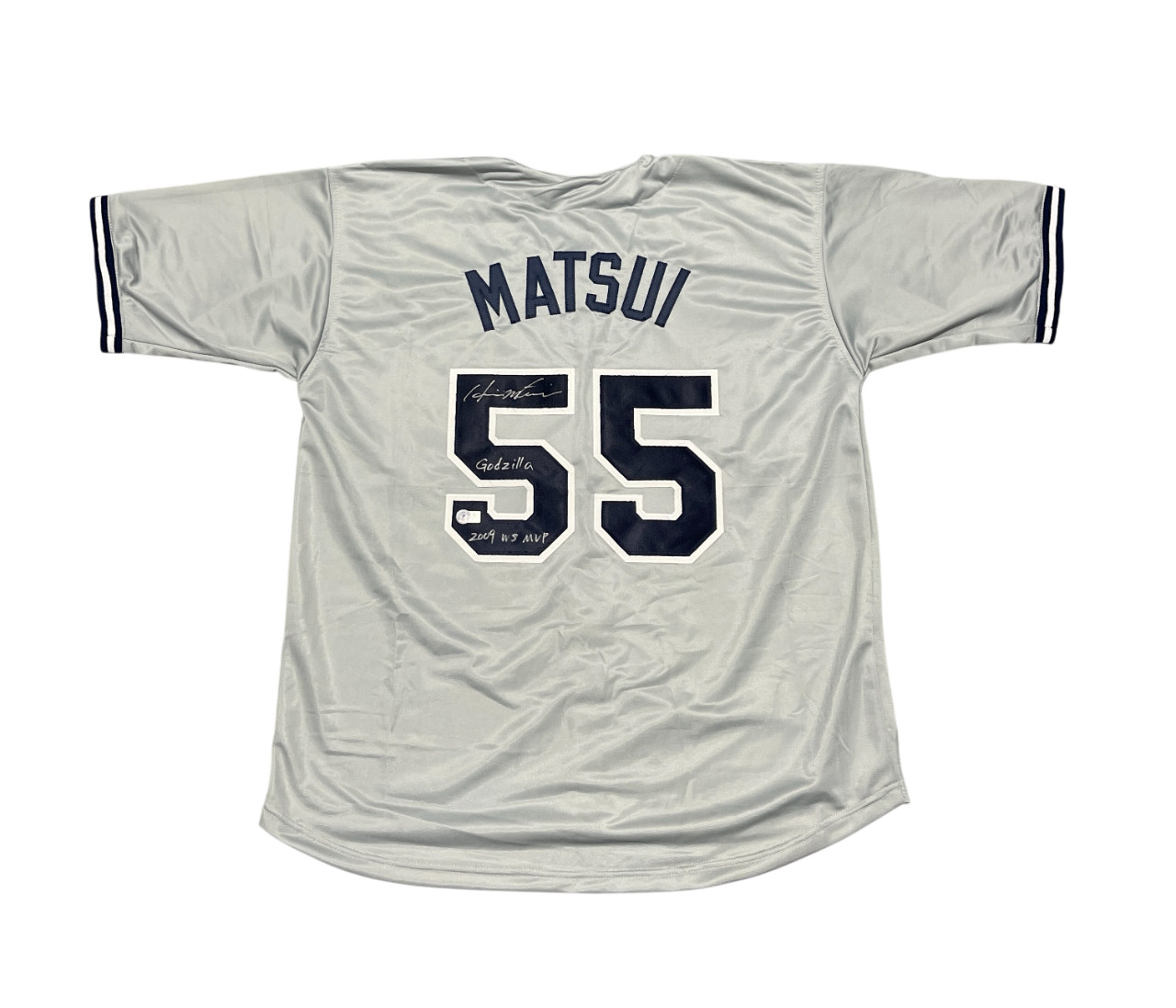 Hideki Matsui Signed New York Yankees Custom Jersey w 2 Ins Beckett BAS COA
