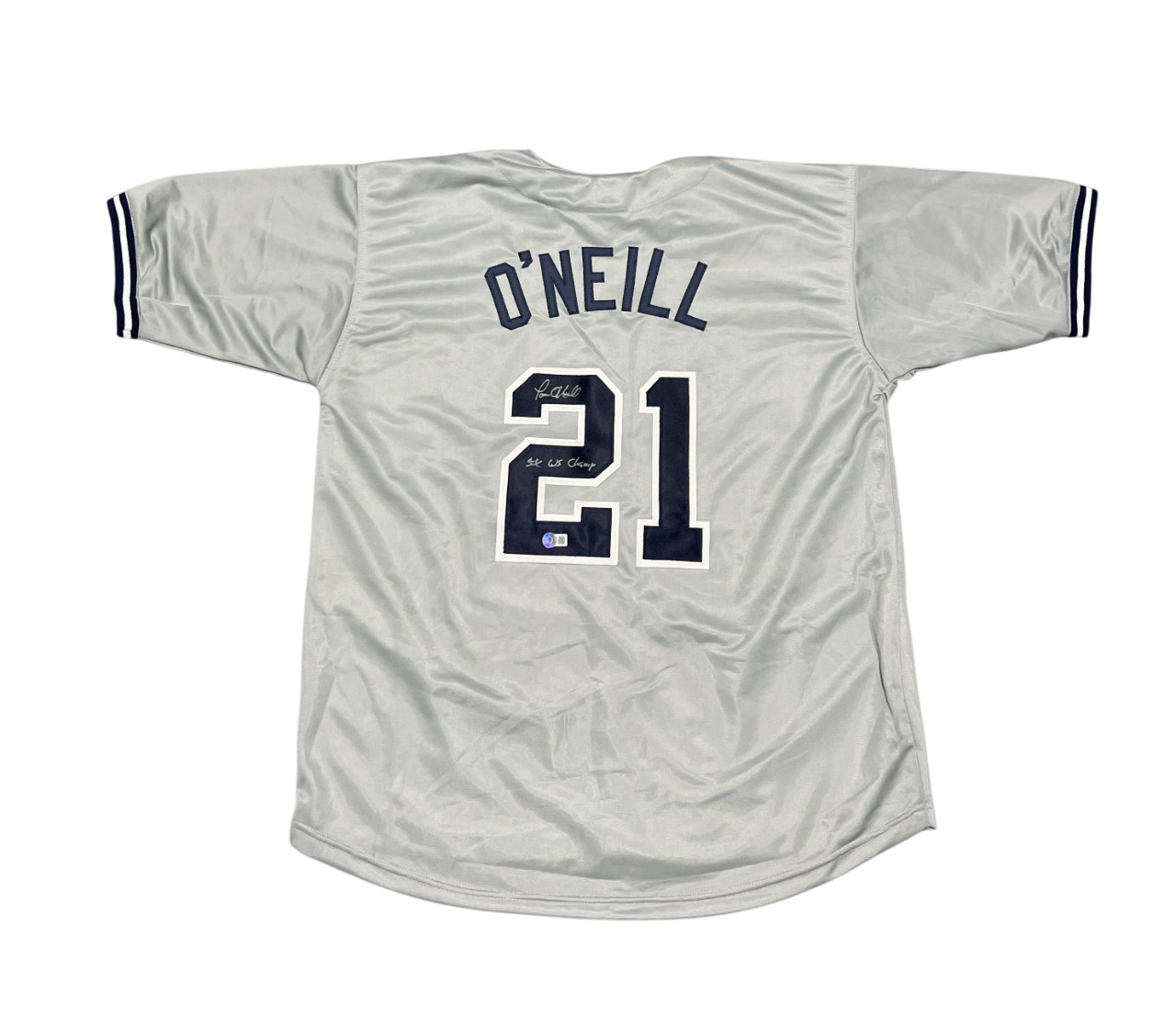 Paul O'Neill Signed Yankees Custom w/ 5x WS Champ Jersey  Beckett Wit BAS COA