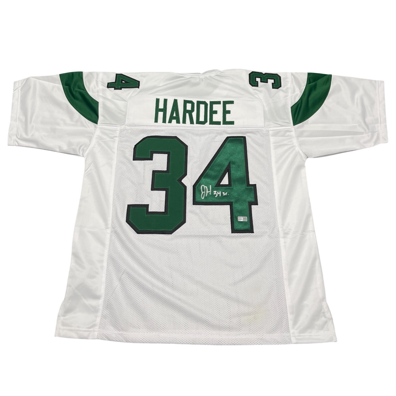 Justin Hardee Sr. Signed New York Jets Custom White Jersey TRISTAR Holo COA