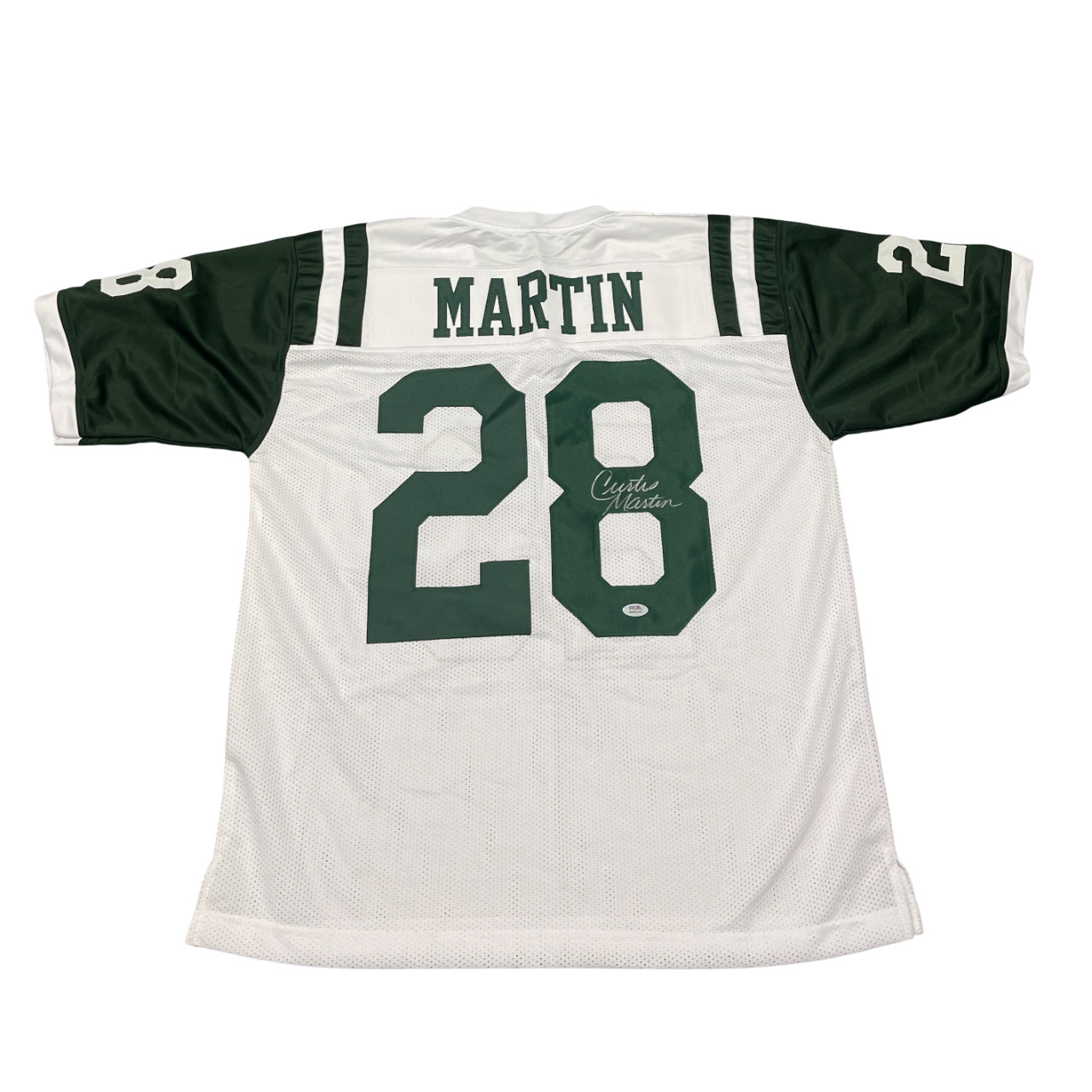 Curtis Martin Signed Autographed New York Jets Custom White Jersey PSA COA
