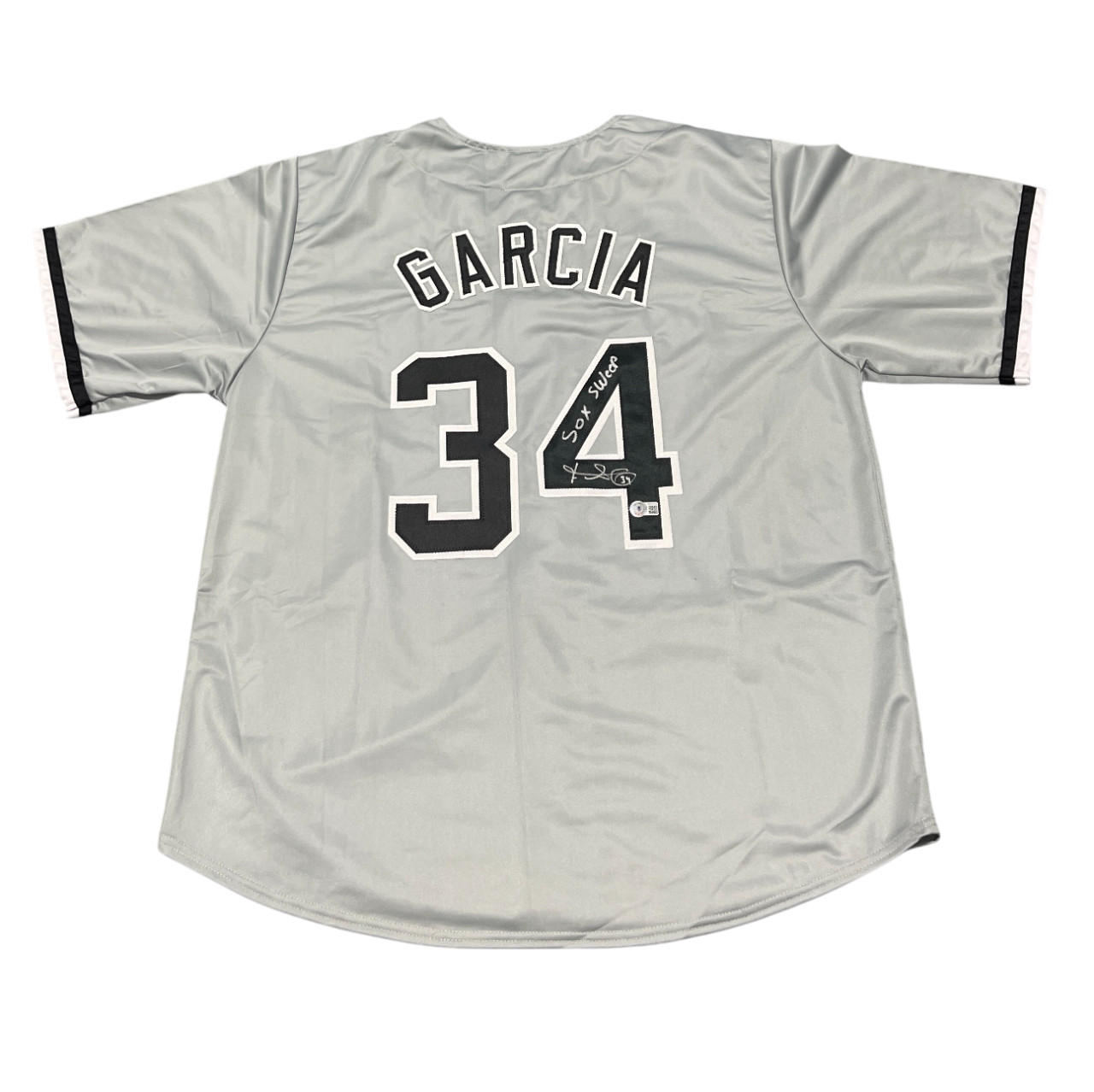 Freddy Garcia Signed Chicago Custom Grey Jersey w Sox Sweep Beckett BAS COA