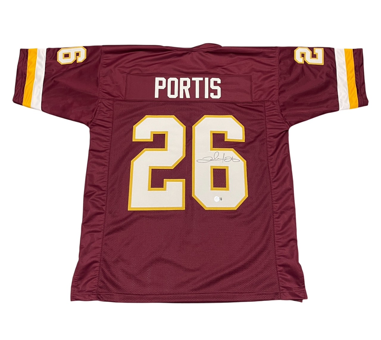 Clinton Portis Signed Washington Custom Jersey Beckett Witness BAS COA