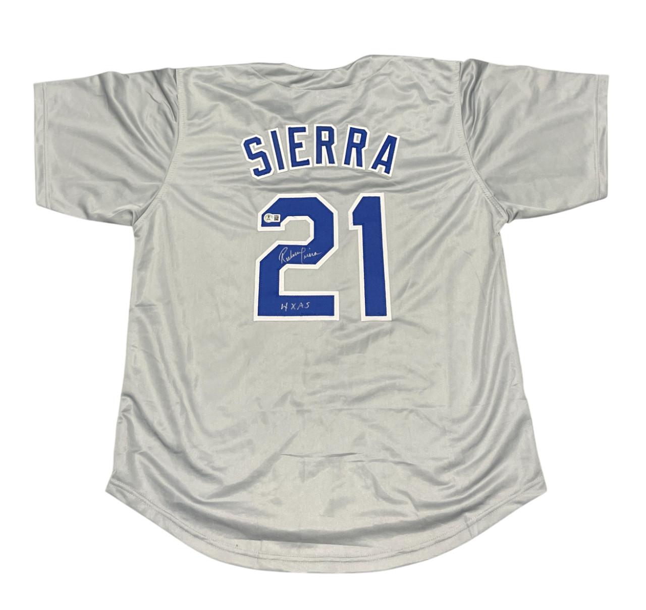 Ruben Sierra Signed Texas Rangers Custom Jersey w/ 4x AS Beckett Witness BAS COA