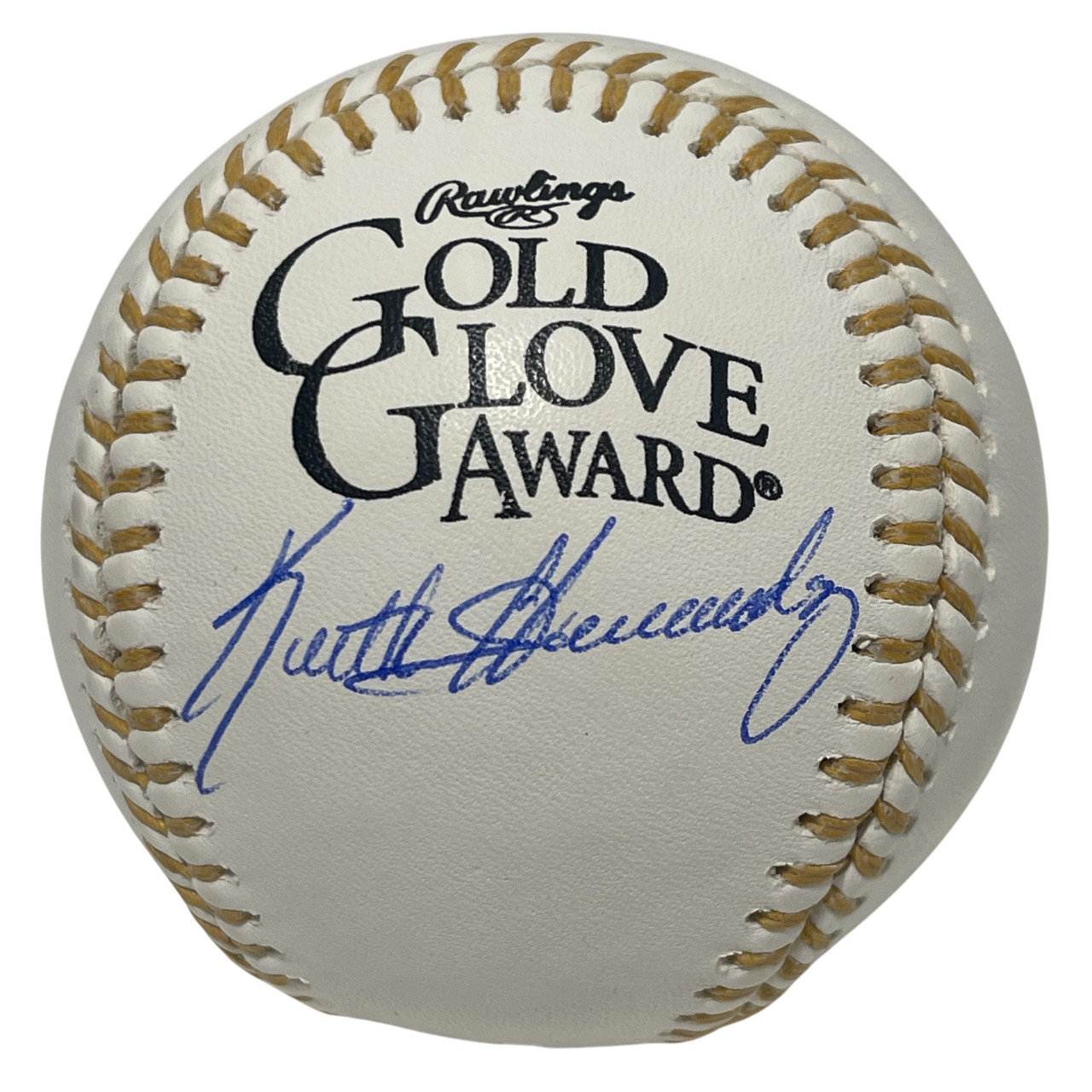 Keith Hernandez Signed Rawlings Gold Glove Logo Baseball Beckett Witness BAS COA