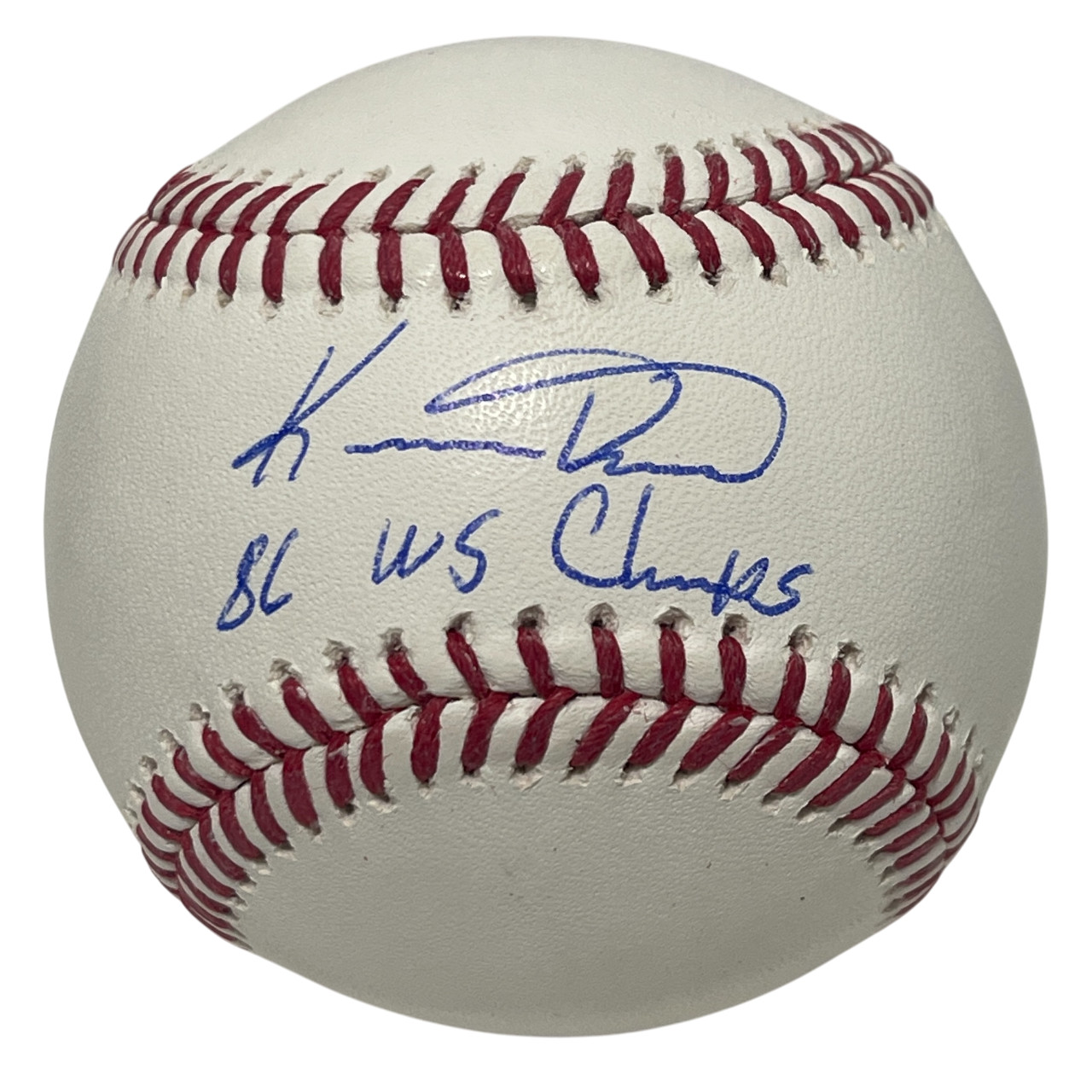 Kevin Mitchell Signed ROMLB Baseball w/ 86 WS Champ Beckett Witness BAS COA