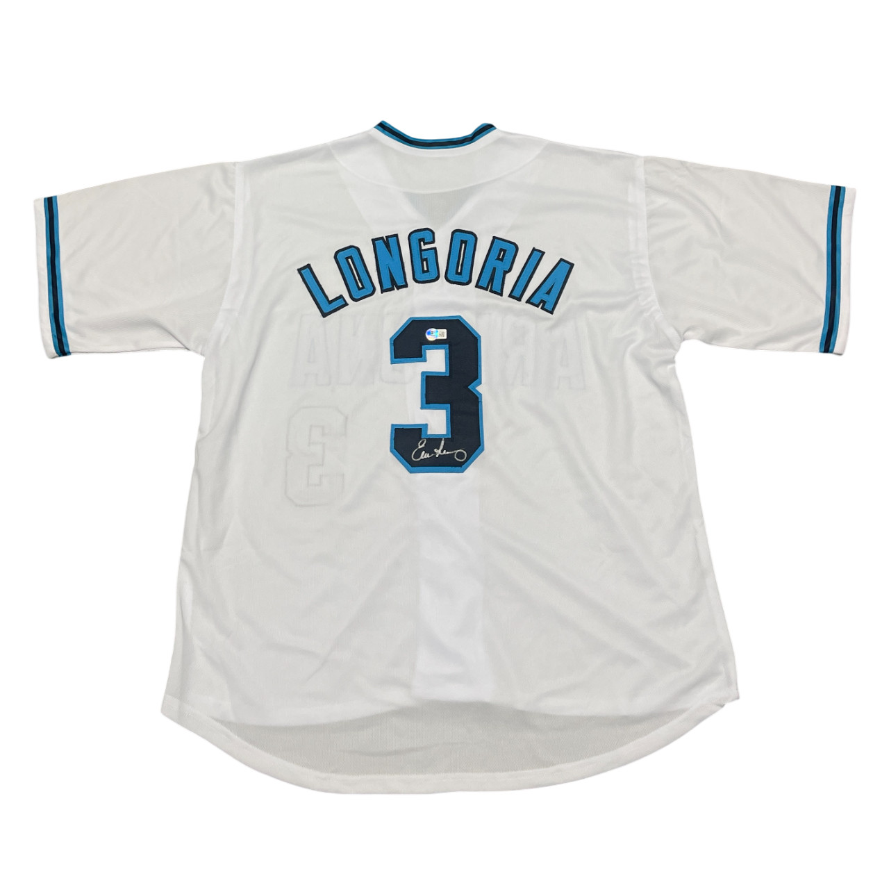 Evan Longoria Signed Arizona Diamondbacks Custom Jersey Beckett BAS COA