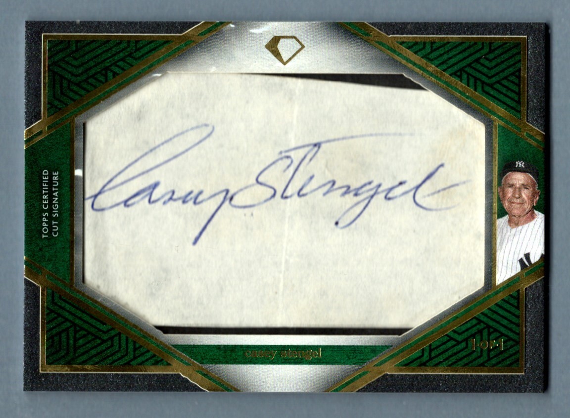 Casey Stengel 2024 Topps Diamond Icons Immortal Cut Signatures Gold Auto 1/1