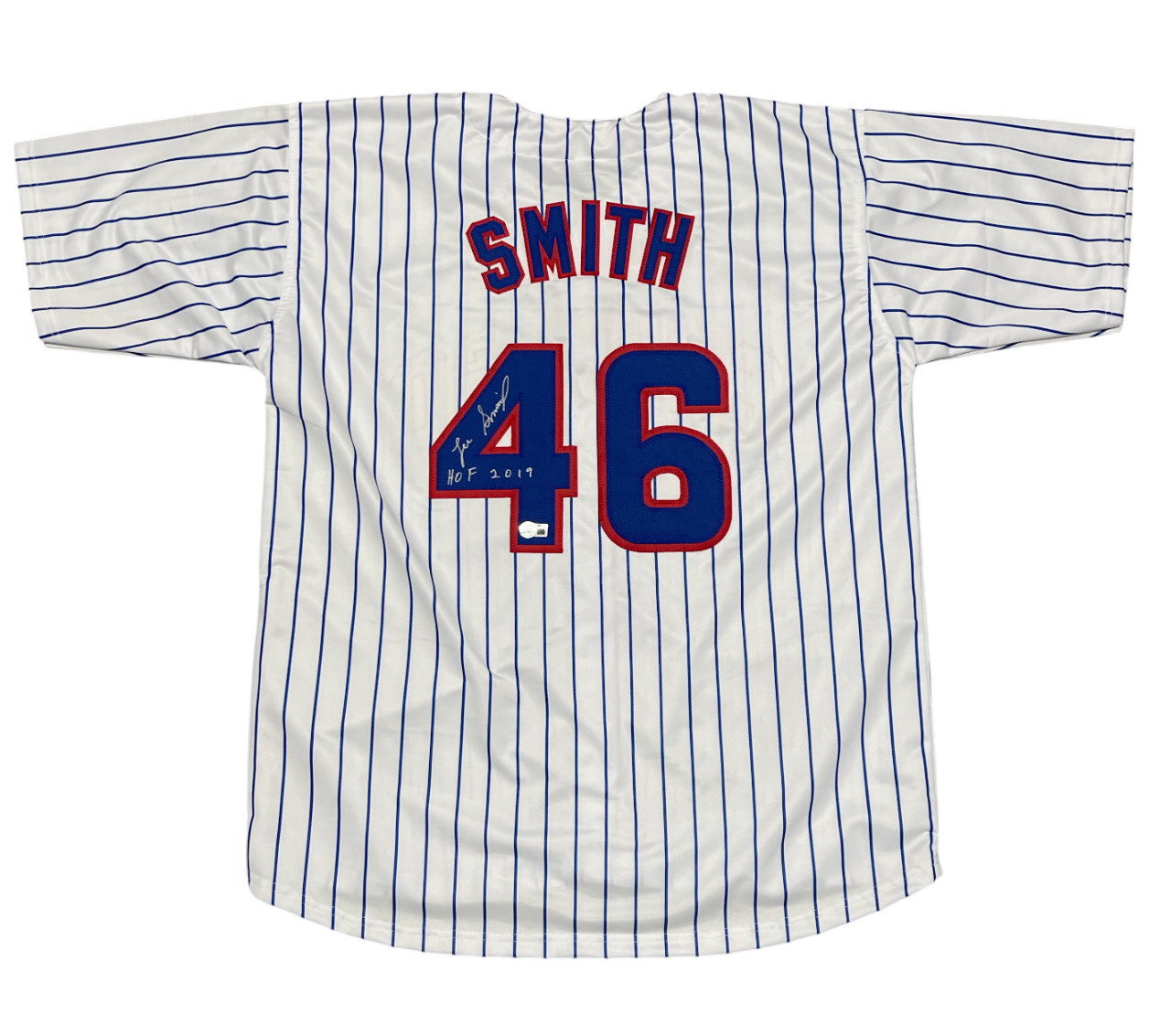 Lee Smith Signed Auto Chicago Cubs Jersey w/ HOF 2019 In Beckett Witness BAS COA