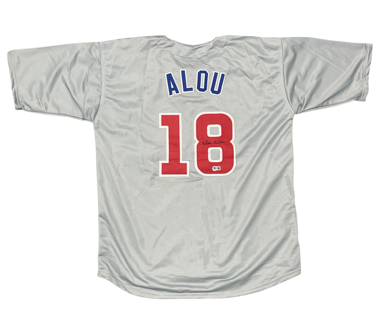 Moises Alou Signed Chicago Cubs Custom Jersey Beckett Witness BAS COA